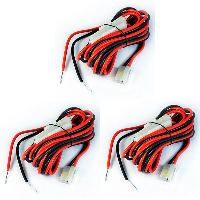 3x gleichstrom-netzkabel für mobilfunkgeräte yaesu, icom, kenwood tk- -760/768/8800 tm-241 ft , 3 meter