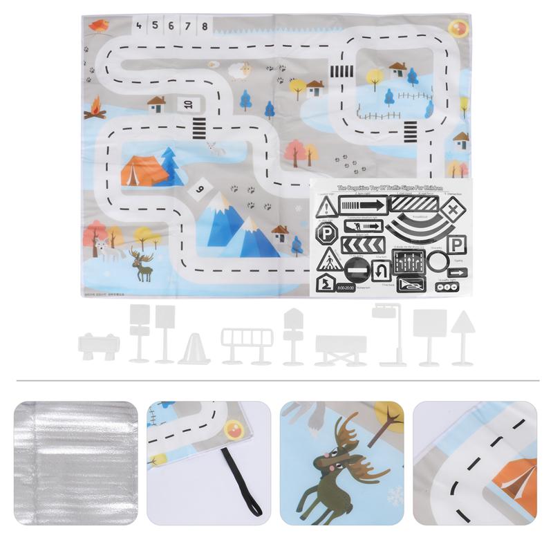 1 Set Indoor Game Mat Toys Game Mat Toys Road Sign Tosy Children Toys