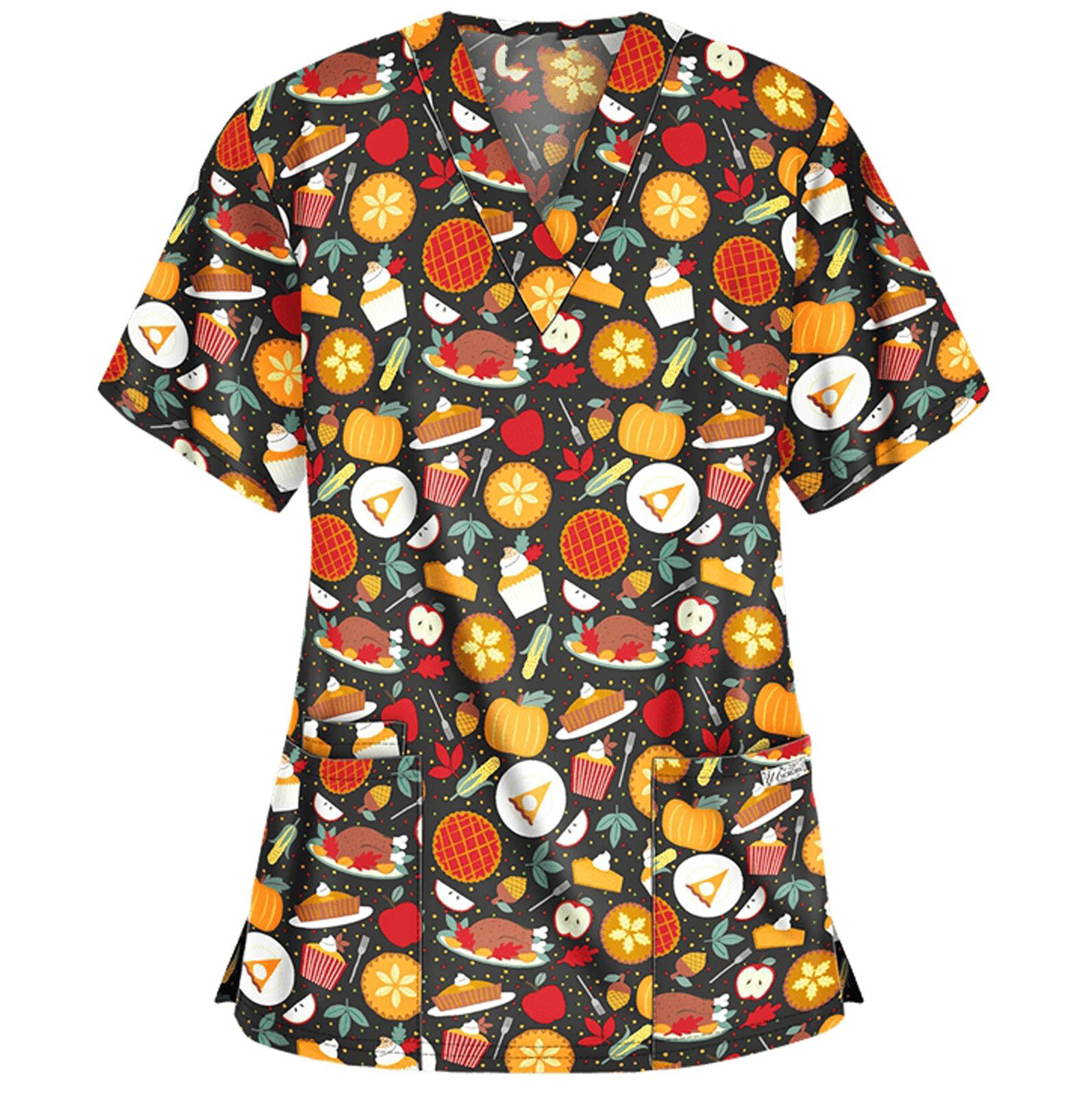 Ladies Work Uniforms Spa Uniform Lab Beauty Salon Workwear Short Sleeve V-neck Pocket Workwear Top Scrubs Costume J30