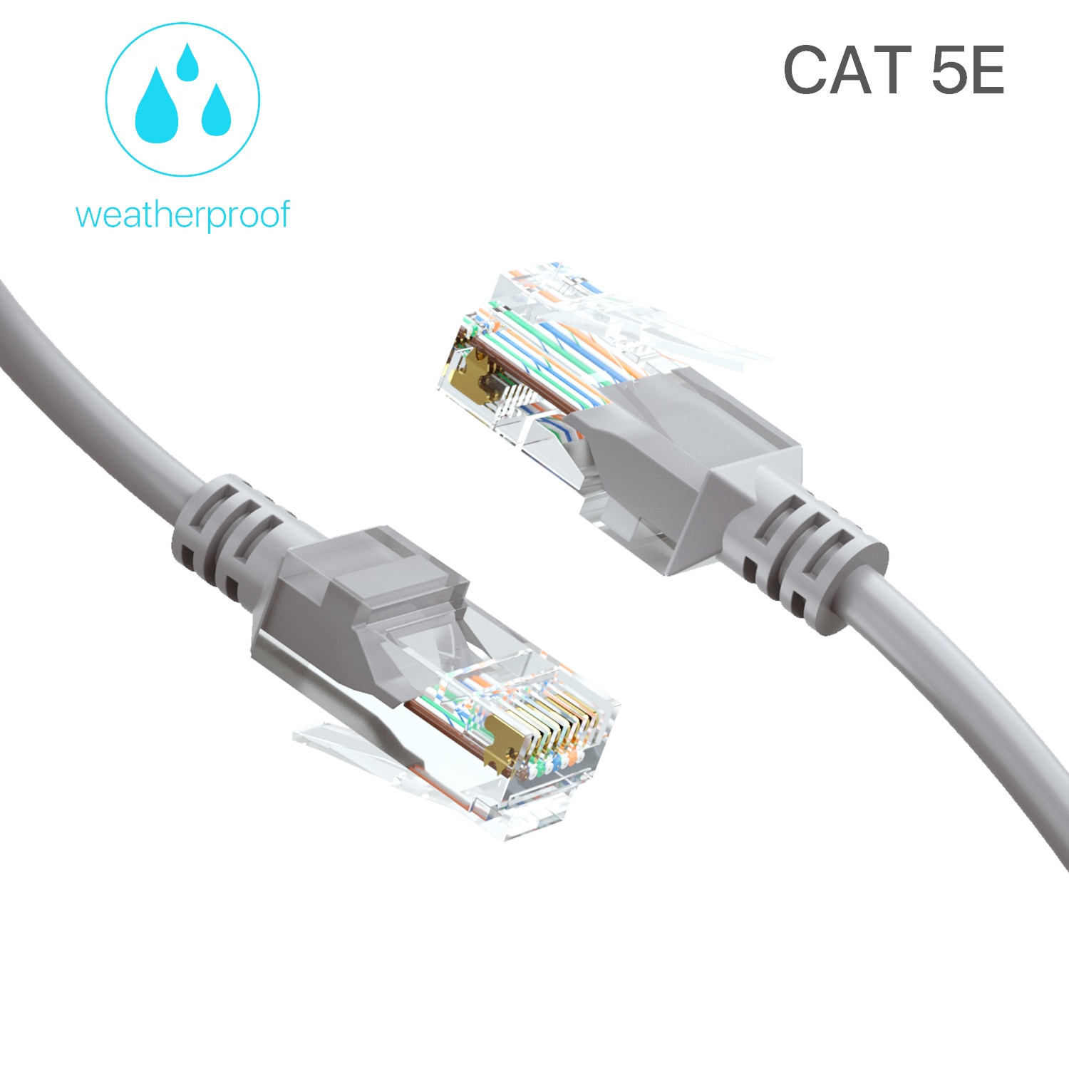 Cat5 Ethernet Cable RJ45 Patch Outdoor Waterproof Network LAN Cable Wires For CCTV IP Camera System