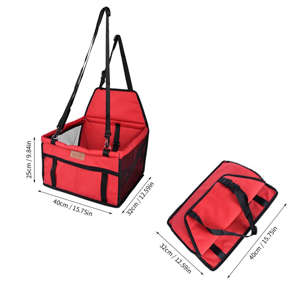 Honden autostoel tas waterdichte mand veiligheid reis mesh hangende tassen hondenstoel tas mand auto accessoires
