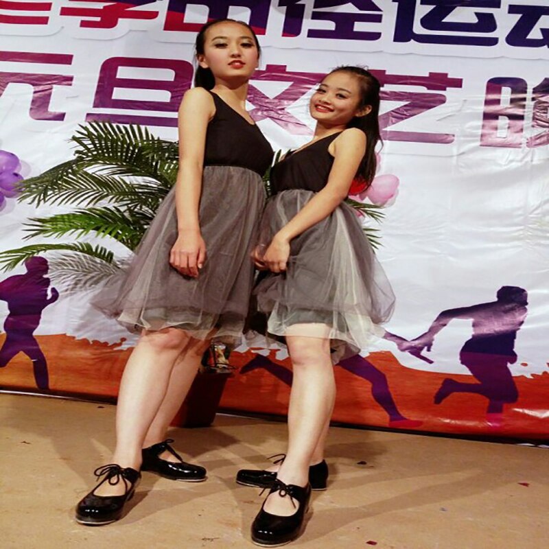 Adult Women Tap Shoes Dance shoes Dancing shoes Tap shoe PU patent leather comfortable 4cm