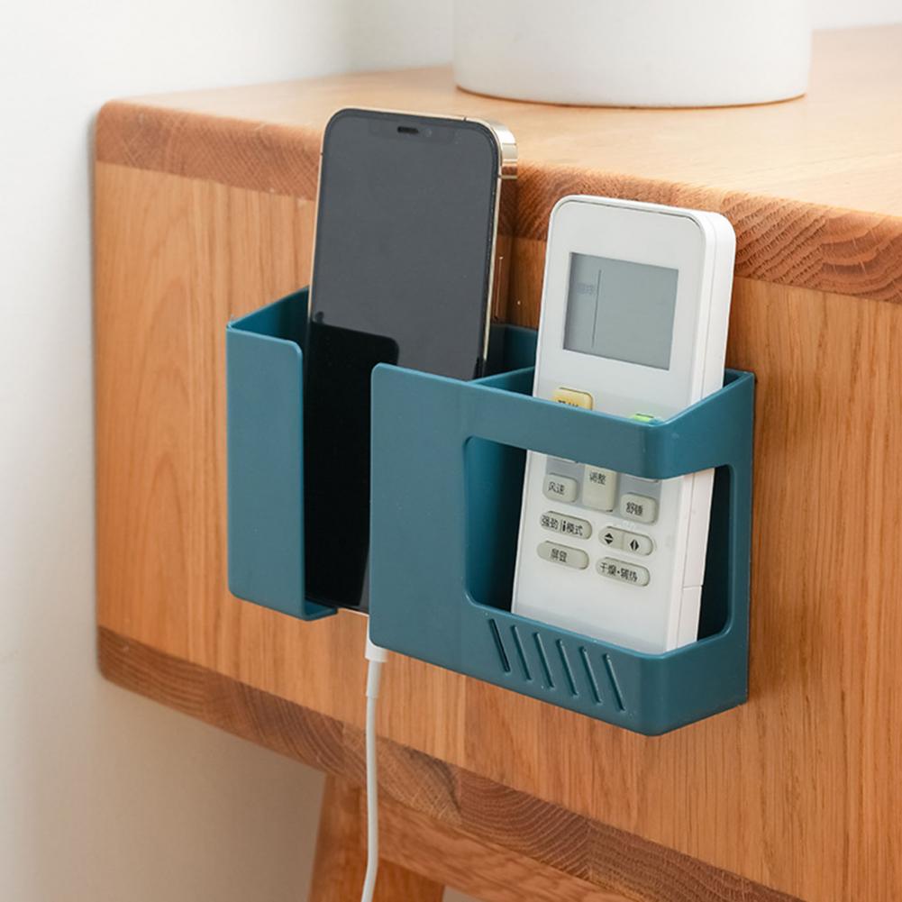 Wall-mounted Remote Control Holder Strong Load-bearing Remote Control Case Anti-dust Round Corner Remote Control Holder for Home