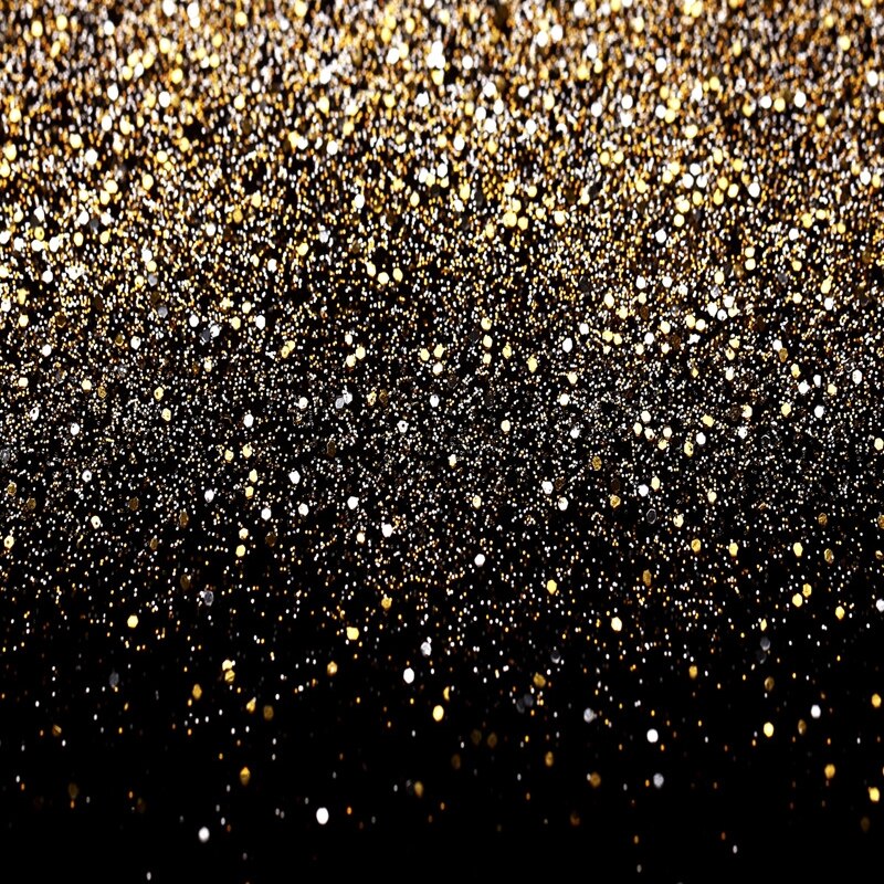 Vinyl Party Glitter Zwart Gouden Stippen Photo Studio Achtergrond Fotografie Achtergrond Portret Baby Pasgeboren Kind Foto Achtergrond: 1.5x2.1M