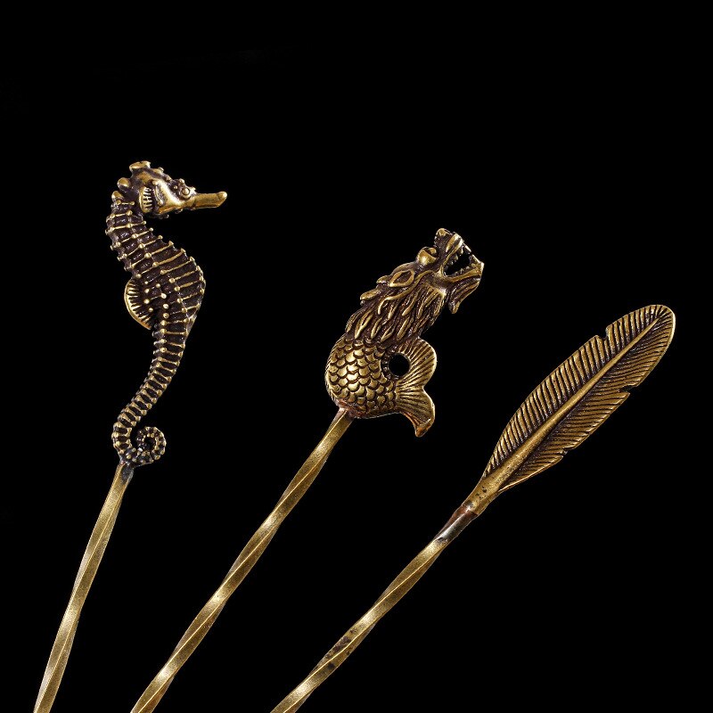 Aiguille de passage de cigares rétro en laiton, fumeur de cigares Portable, drague percée créative, sculpture, aiguille de Ventilation en spirale, outils pour cigares