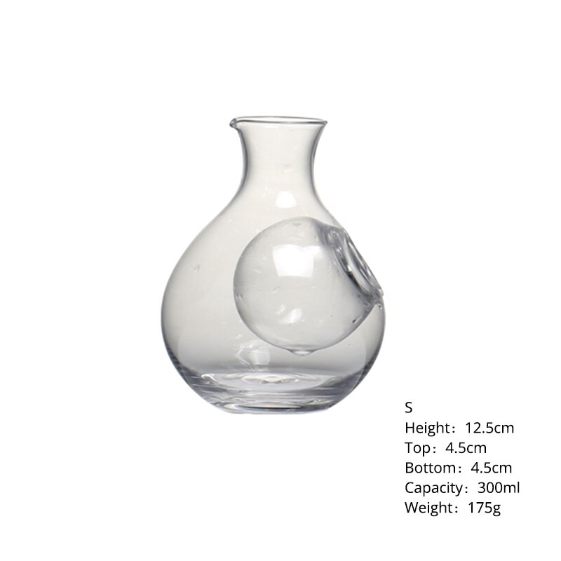 Blyfritt glas handgjordt slag dubbelt vägg glas vin kruka med isbehållare vin karaff vin häll för vodka skull sprit