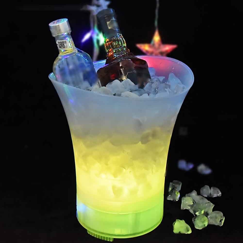 Bluetooth Eis Eimer Lautsprecher Farbwechsel Wein Kühler für Biere Nachtclubs KTV Getränke Küche Werkzeuge Eimer mit LED Licht