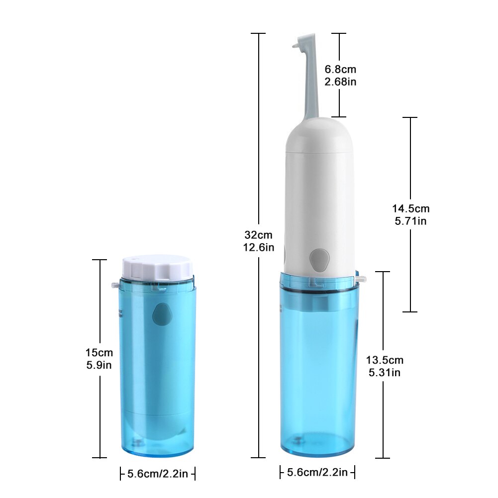 Elektrisk usb lading toalett bidet håndholdt spray bidet bærbar sprøyte bad praktisk reisebidet sett blå