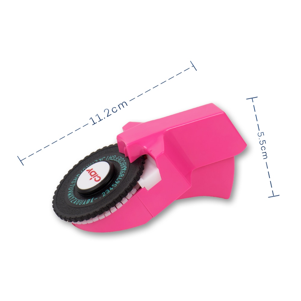 1 pz stampante manuale per etichettatrice di colore rosa per stampante per etichette MOTEX E101 con nastro per etichette per etichettatrice dymo goffratura