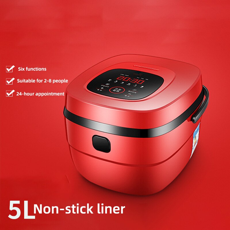 220V 5L Electric Pressure Cooker Household Multi-Function 5 Liter Soup Rice Cooking Machine Non-stick Liner For 2-8 Person