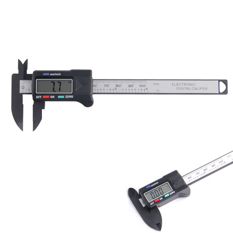 Digitale schuifmaat, mini-LED 0-100 mm kunststof lichtgewicht draagbaar gemakkelijk handig duurzaam meetinstrument voor schuifmaat