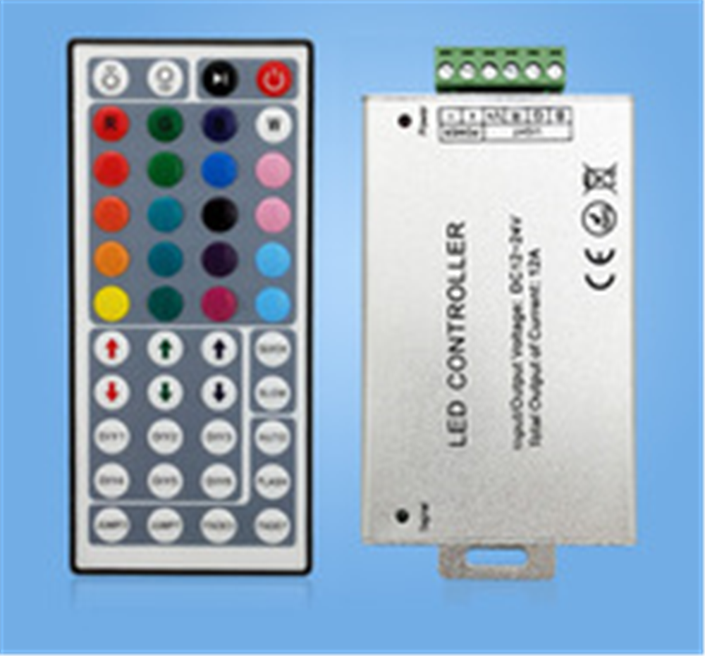 Led Controller 44 Keys LED IR RGB Controler box 1 to 2 Controller IR Remote Dimmer DC12V For RGB 3528 5050 LED Strip Lights