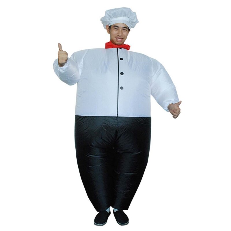 Sumo Wrestler Costume Cosplay Funny Chef Inflatable Suits Adult Blow Up Outfit