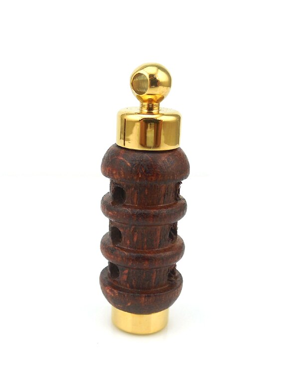 Colgante aromático de 316L de acero inoxidable, colgante de frasco, para aceite esencial de madera, novedad: brown 2