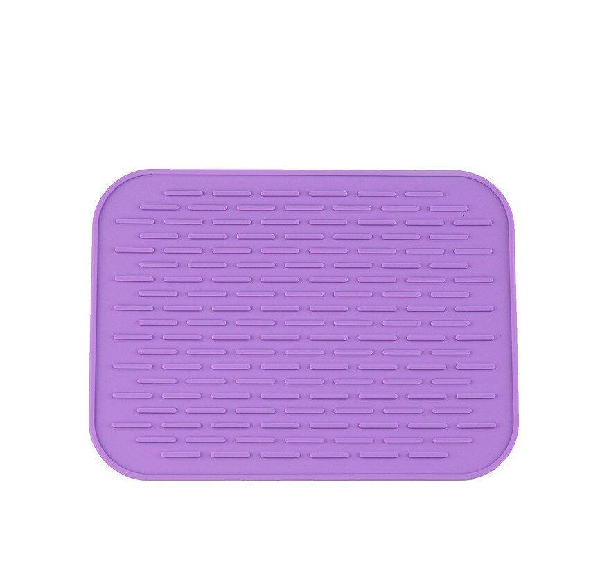 Tapis de cuisine, antidérapant, résistant à la chaleur, sous-plat, Pot, plateau redresseur, tapis isolants aux couleurs riches: Violet