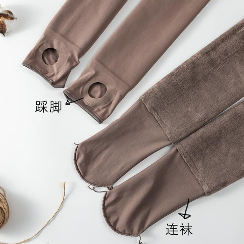 Herfst Winter Toe Te Voegen Fluwelen Dikke Leggings Dame Slanke Warm Render Broek Dames Elastische Effen Kleur Dieptepunt Pandie Vrouwelijke Kleding