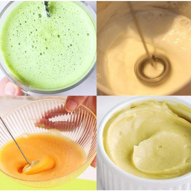 Elektrisk melkeskummer, kaffeskummer elektrisk visp for kaffe, latte, cappuccino, sjokolade, pisking av egg