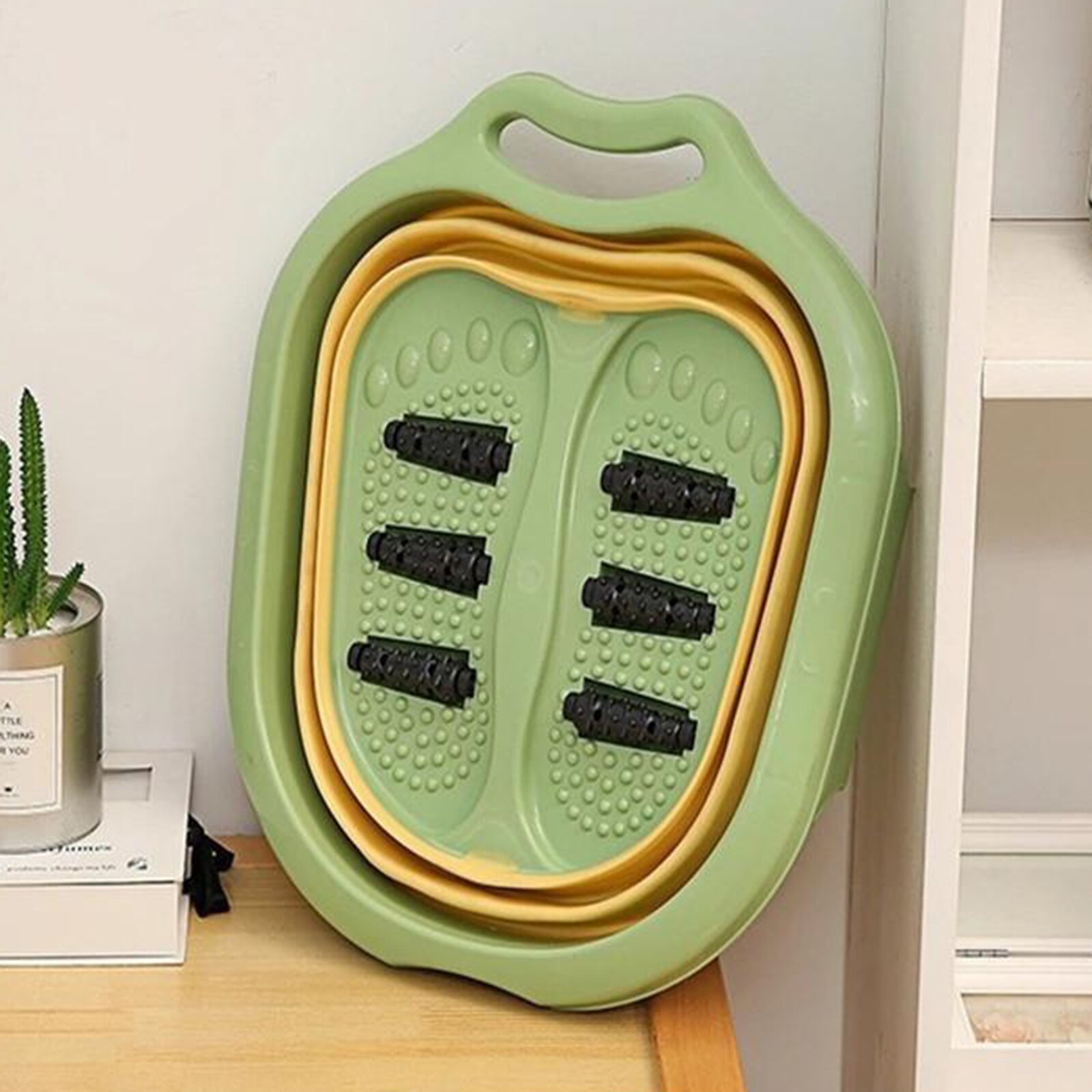 Pie de plástico plegable bañera cubo Bol pie Spa pedicura