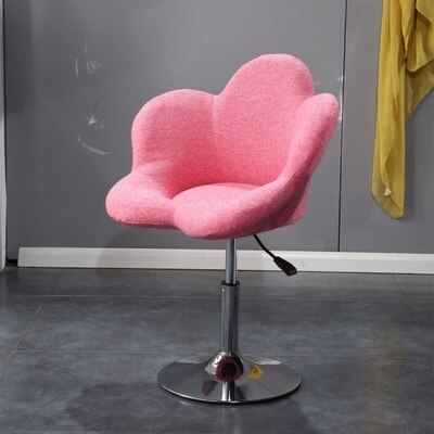 Chaise de chambre à coucher pour balcon, simple et mignon, tabouret à soulever avec disque amovible: pink -  linen B