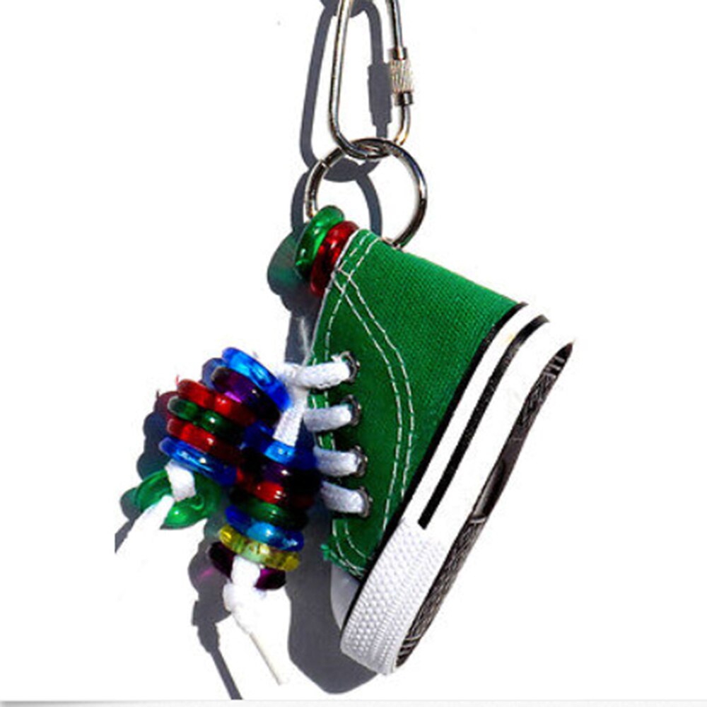 Mini zapatos de lona zapatos loro juguetes mascotas pájaro de la jaula decoración pie escalada juguete loro jaula para pájaros para mascotas zapatos loro Juguetes: B
