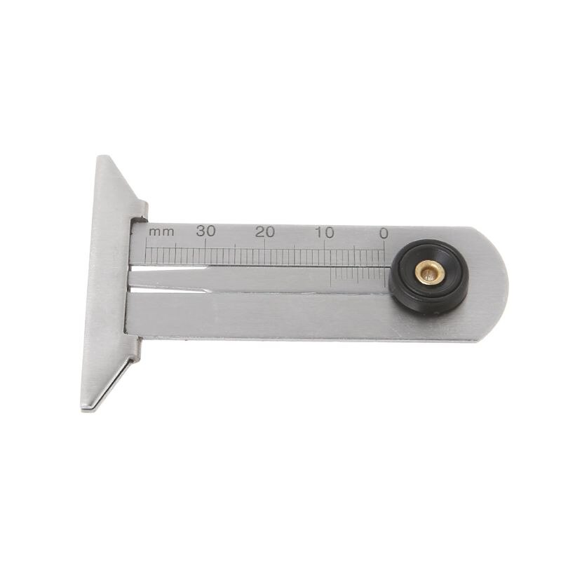 Stainless Steel Tyre Tread Depth Gauge 0-30mm Caliper Depth Measurement Tool