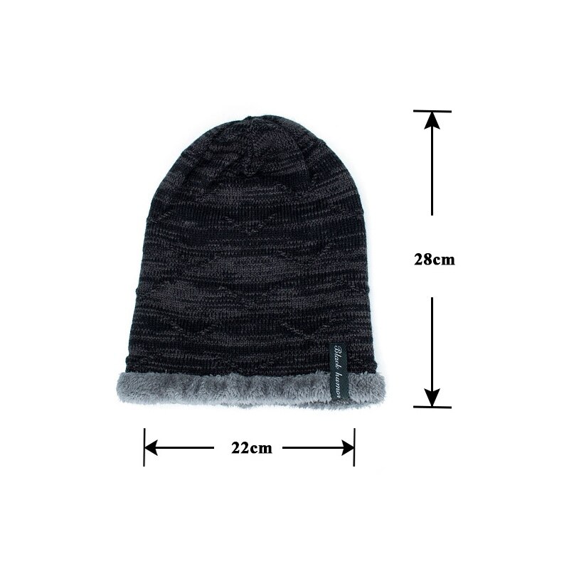 Winter Warm Running Hoed Pluche Thermische Acryl Gebreide Wol Hoed Ski Camping Wandelen Fietsen Cap Outdoor