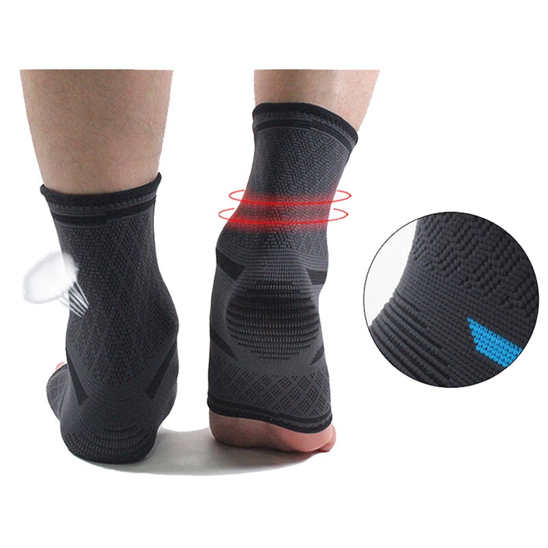 1 Paar Enkel Ondersteuning Compressie Pad Vrouwen Gym Fitness Nylon Elastische Ondersteuning Voet Bandjes Protector Voetbal Enkelbrace
