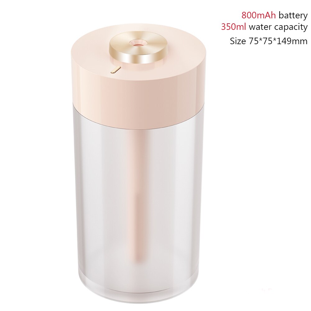 780Ml Draadloze Luchtbevochtiger 2000Mah Batterij Oplaadbare Humidificador Fogger Draagbare Water Diffuser Luchtreiniger Mist Maker: BP3S 350ML Pink