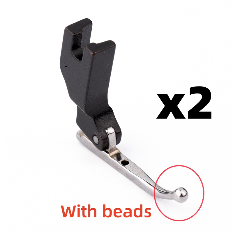 Accesorios para máquinas de coser, prensatelas especial con lentejuelas y cuentas, tela de cuentas para vestido de boda, prensatelas fijo sin cuentas a la: Caqui oscuro