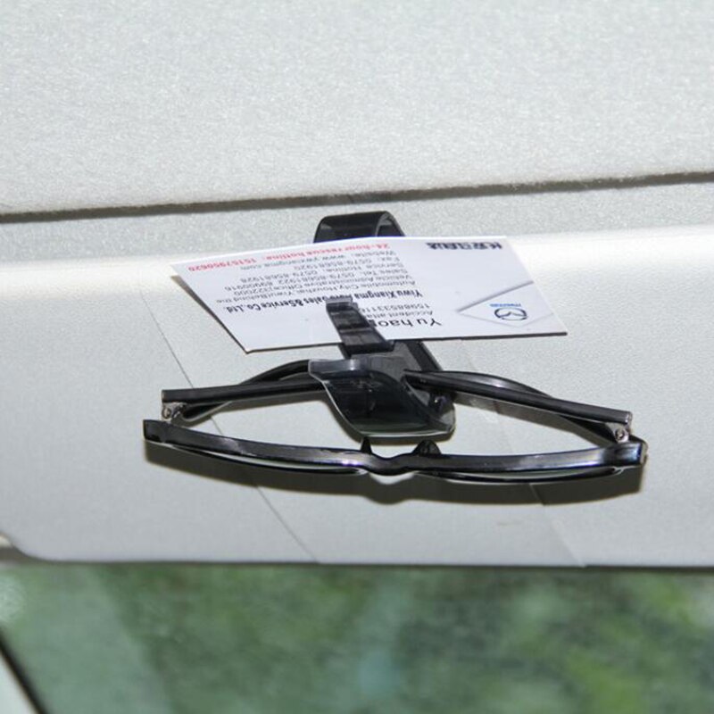 Autotarvikkeet aurinkosuoja aurinkolasit silmälasit lasit kortti kynä abs kannettava klipsi lipunpidike teline suojalasit silmälasit