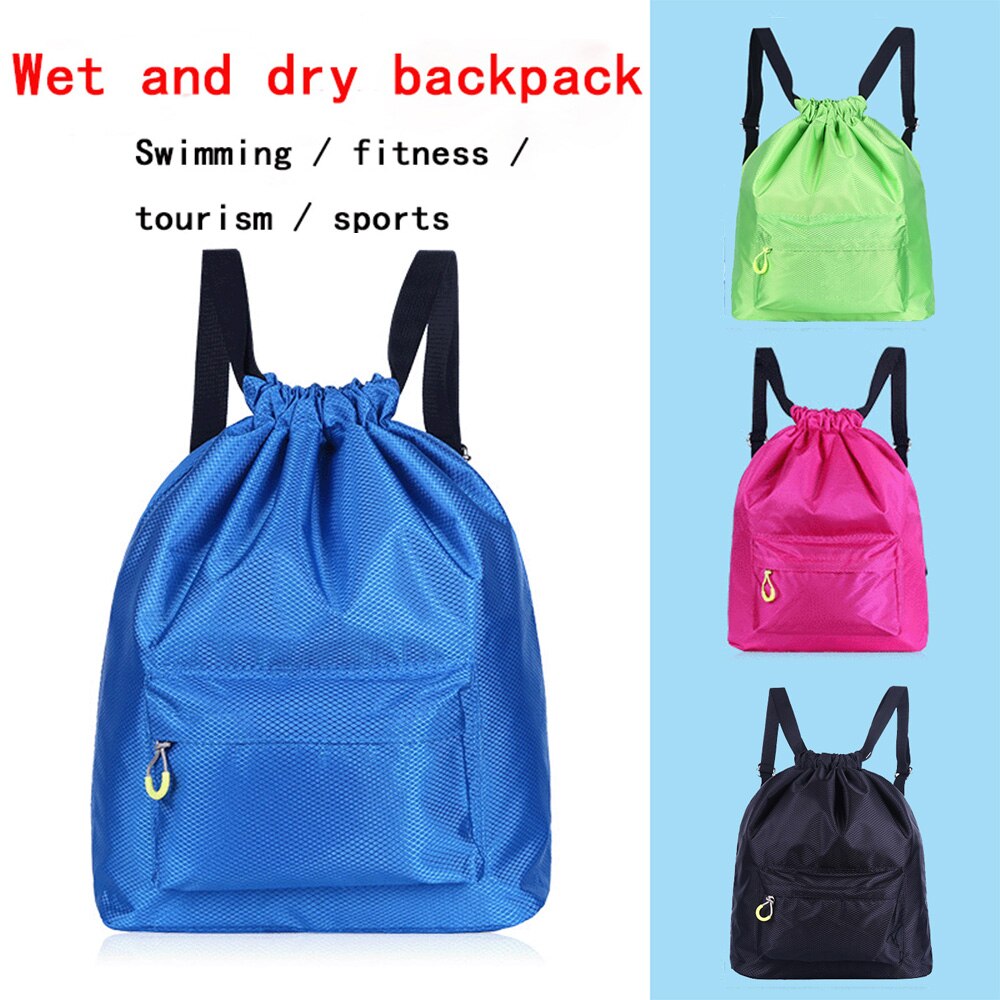 Sports Swimming Bag Unisex Backpack Drawstring Dry Wet Bags Pool Beach Gym Waterproof Bag for Men Women Kids Back pack