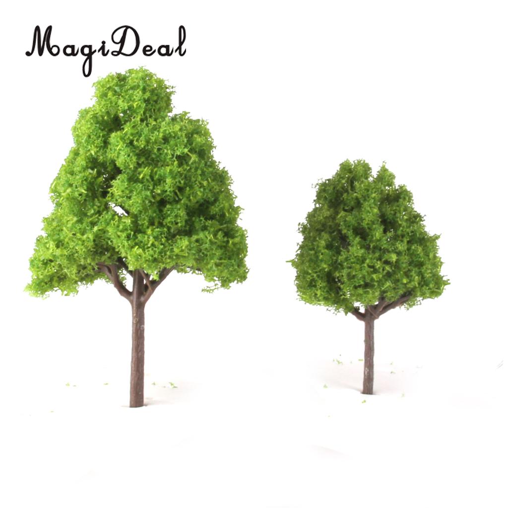 25 stuks Plastic Licht Groene Trein Layout Model Bomen 1:150 N Schaal Tuin Park Forest War Game Diorama Landschap Landschap