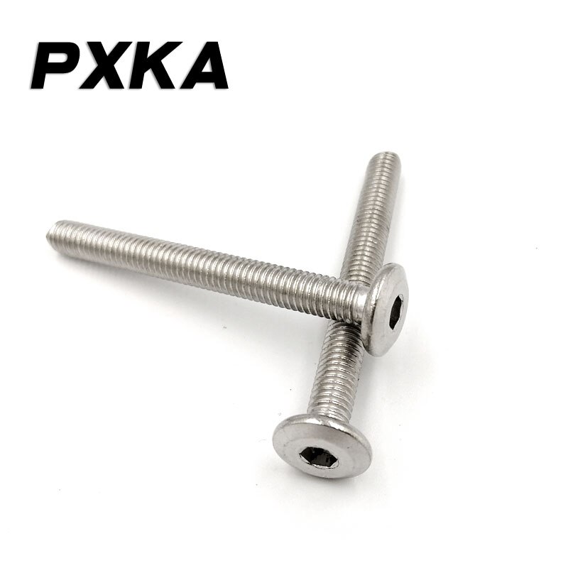 M6 stainless steel flat head hexagon socket screw round head flat head chamfered hexagon socket furniture bolt