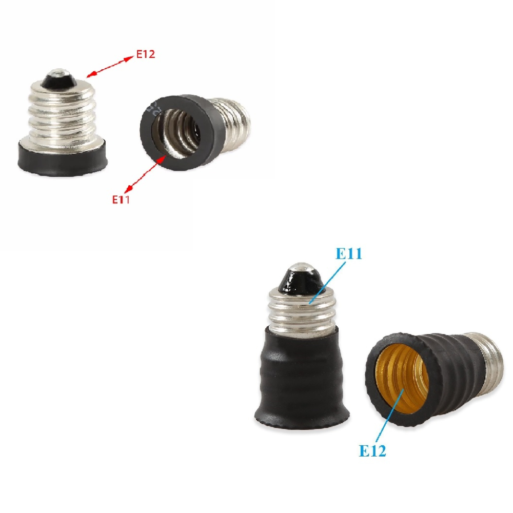 6 Stuks E11 Tot E12, E12-E11 Kandelaar E12 Tot Mini Kandelaar E11 Gloeiende Halogeen Cfl Led Lamp Socket Lamphouder Adapter