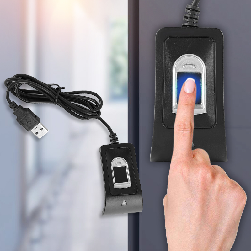 Kompakt usb fingeraftrykslæser scanner pålidelig biometrisk adgangskontrol fremmøde system fingeraftrykssensor lector de huella