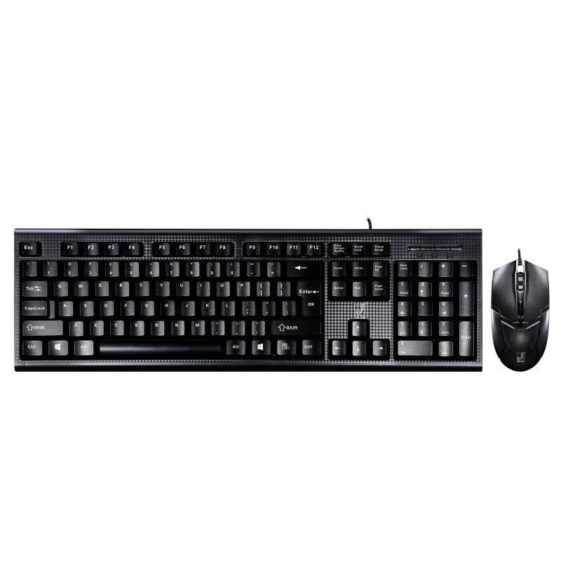 Q9 Wired Keyboard and Mouse Set PS/2 Plus USB Business Office Desktop Computers and Laptop Key Mouse Set
