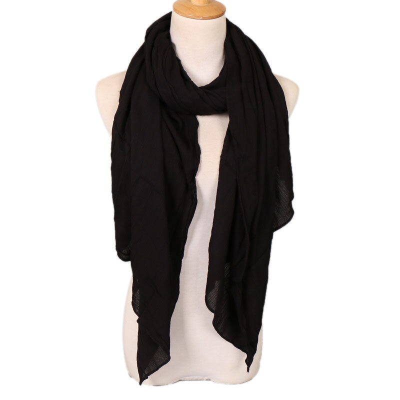 Llaven – foulard froissé pour femmes, hijab de luxe, 100% rayonne, châle froissé, couleur unie, écharpe musulmane, grande taille 180x95cm: 5