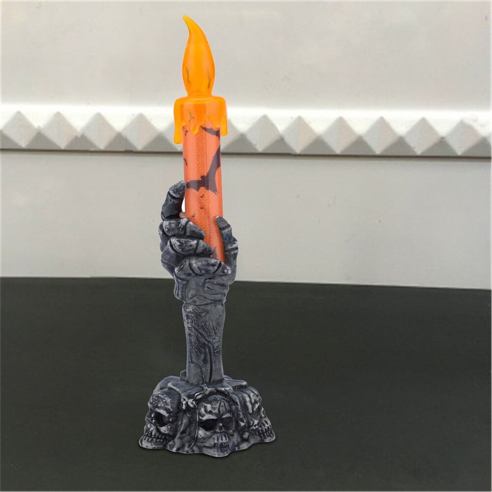 Halloween Grusel Skelett Handheld LED Kerze Licht Halloween Schädel Party Lampen Stütze LED glühend Geist Hand Kerze Licht: oder