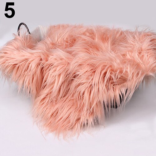 50 x 60cm Faux Fur Photography Photo Prop Baby Newborn Blanket Background Backdrop Rug Photography Prop Basket Stuffer Filler: Pink