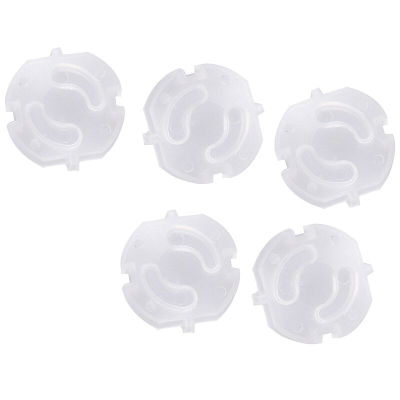 5 uds. Tapones de tapa de salida eléctricos de seguridad para niños de la UE para el Protector del zócalo de la energía protección del bebé Anti choque eléctrico Protector giratorio