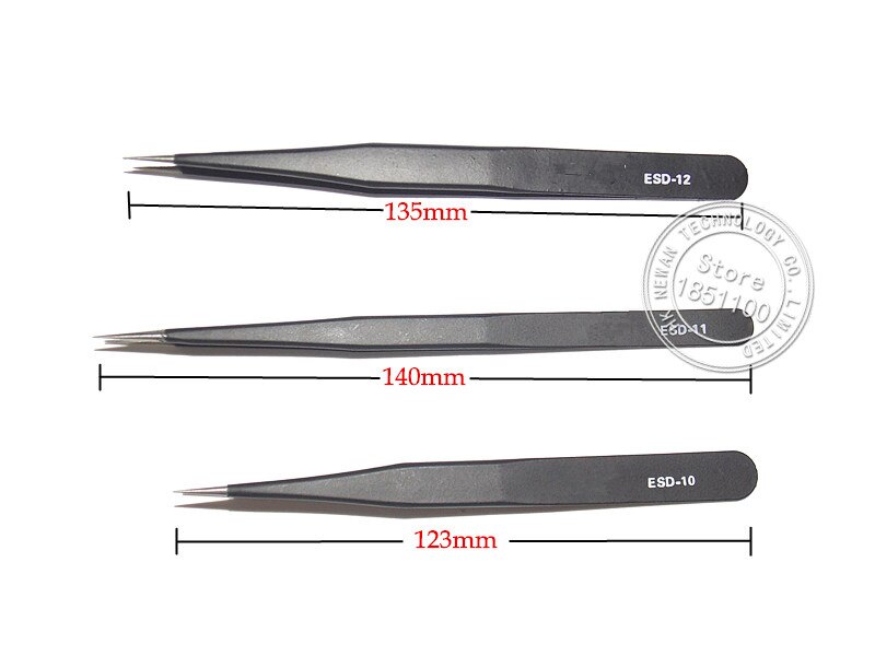 Highly Commend Repairing Maintenance Tools Tweezers ESD 11 Anti-acid Non-corrosive Stainless Steel Tweezer