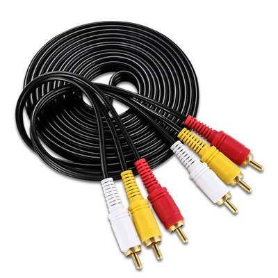 RCA Male to 3 RCA Male Composite Audio Video AV Cable Plug 3X RCA Retail &amp; 1.5M 3M 5M 10M