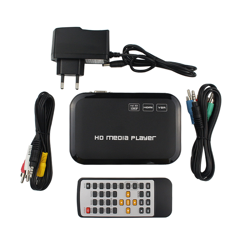 1080p Full HD HDMI Media Player H.264 MKV HDD HDMI Media Player Center USB OTG SD AV TV AVI RMVB RM