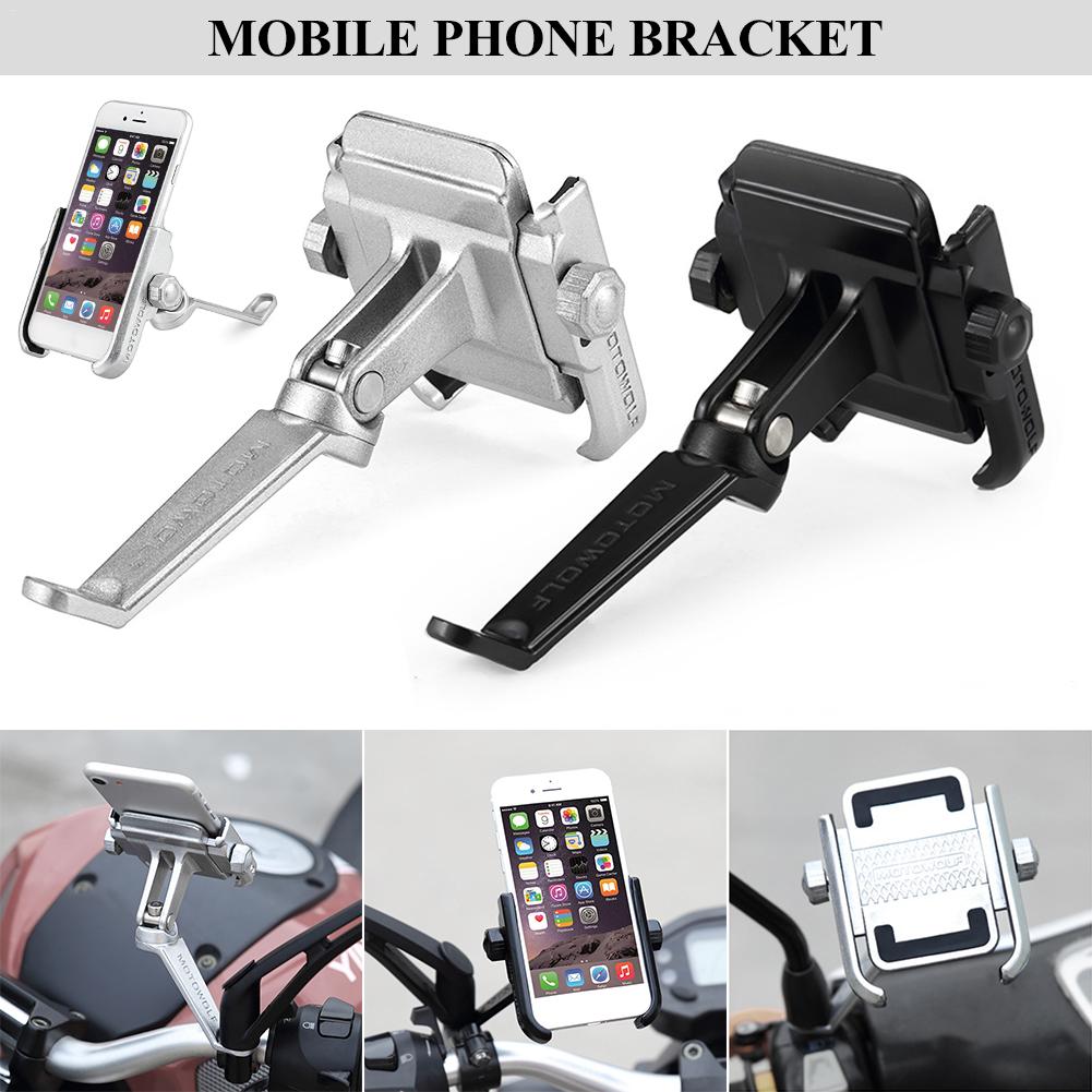 Aluminum Motorcycle Phone Holder For iPhoneX 8 7 6s 4 inch -6.6 inch Electric Motorcycle Holder Bicycle Bike Navigation Holder