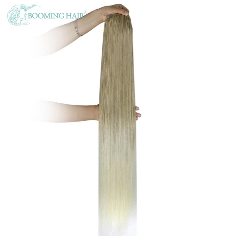 Straight Wrap Around Drawstring Ponytail With Two Plastic Combs Pony Tail Extensions For Women By BOOMING HAIR: MT27-613