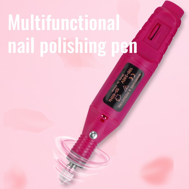 Taladro eléctrico portátil para manicura, máquina pulidora de uñas, 20000RPM