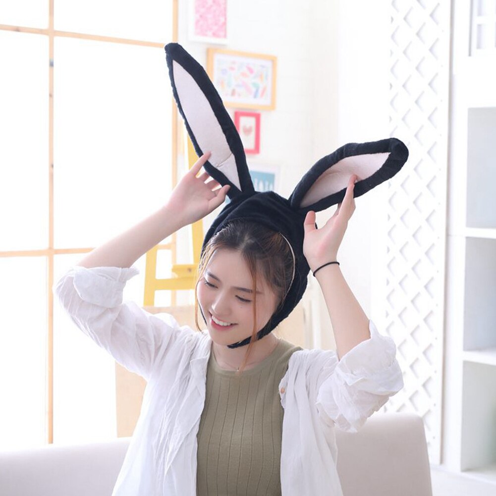 Japanese Cute Plush Funny Eastern Bunny Ears Cap Mask Adult Kids Halloween Party Cosplay Animal Hood Hat Winter Warm Costume