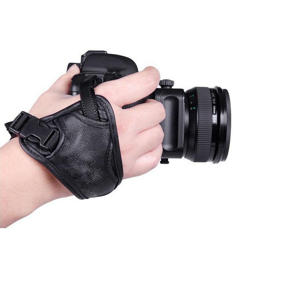 Soft PU Leather Hand Grip Holder Wrist Strap with a screw hole Straps for Canon/Nikon SLR Camera Accessories