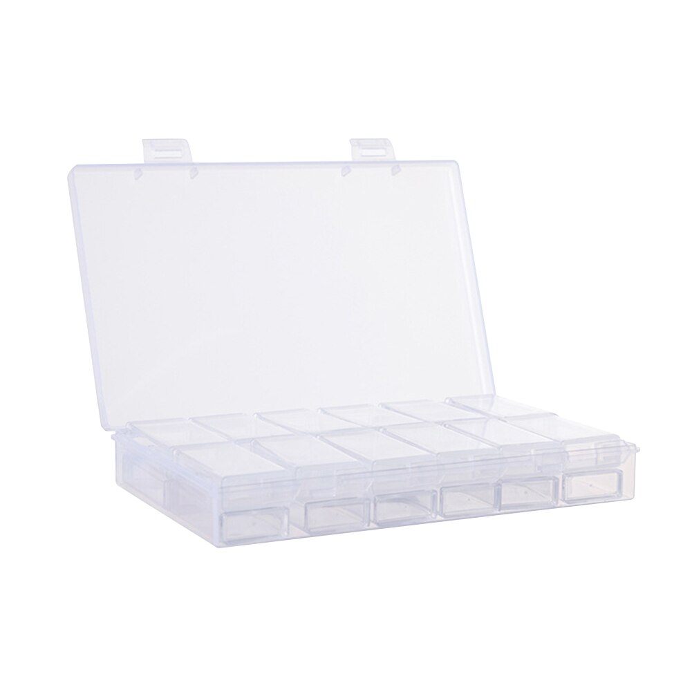 24 Grids Diamond Painting Storage Box Dividers Handmade Cross Stitch Embroidery Container Display Case Rhinestone Bead Organizer: Default Title