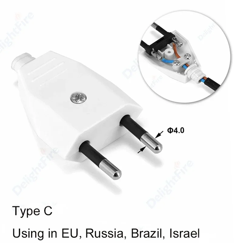 Prise électrique de remplacement ue, sortie Schuko rechargeable, russie, corée, européenne, rallonge électrique, connecteur de fil: Beige / TYPE 16